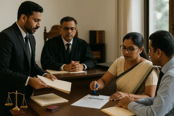 Judge’s chamber issuing interim order in a property dispute case