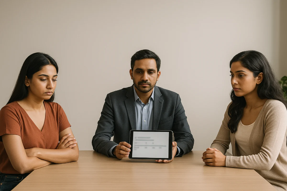 Bigamy Meaning illustrated: mediation with Indian man and two women
