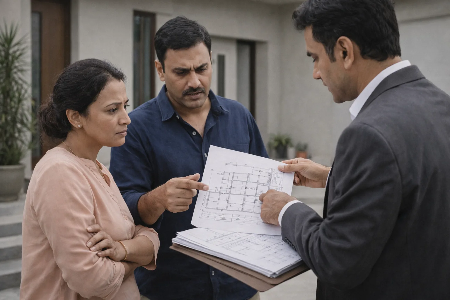 Partition Deed: Critical Guide for Bangalore Families Family discussing partition deed issues over shared property access