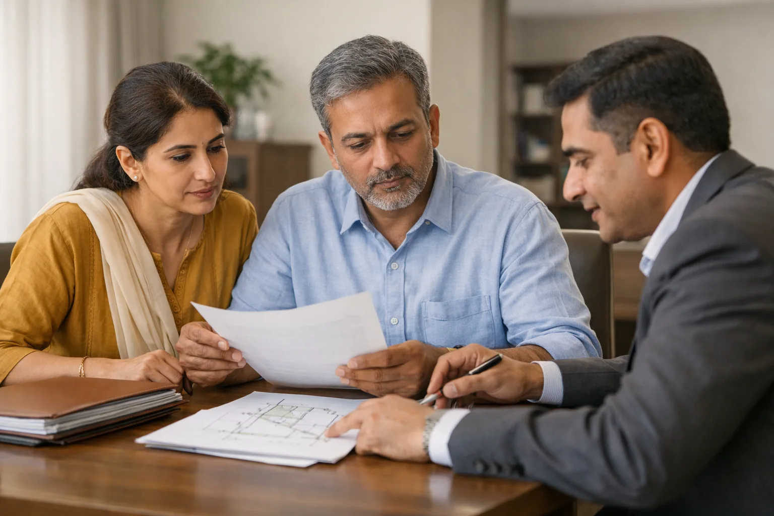 Partition deed guidance for a Bangalore family reviewing property papers