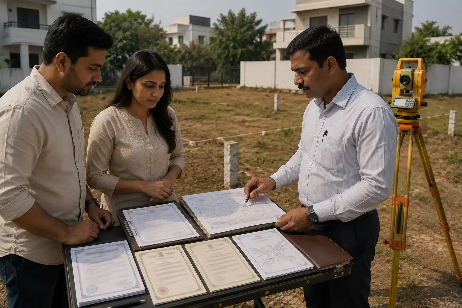 Property Documents Checklist for Buying Property in India Documents for purchase of land checked with survey and boundary records